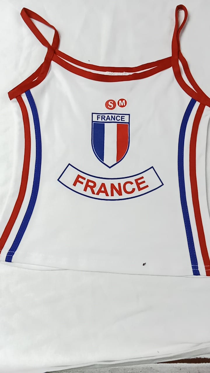 France Rugby Girls Stretch Strappy Camisole