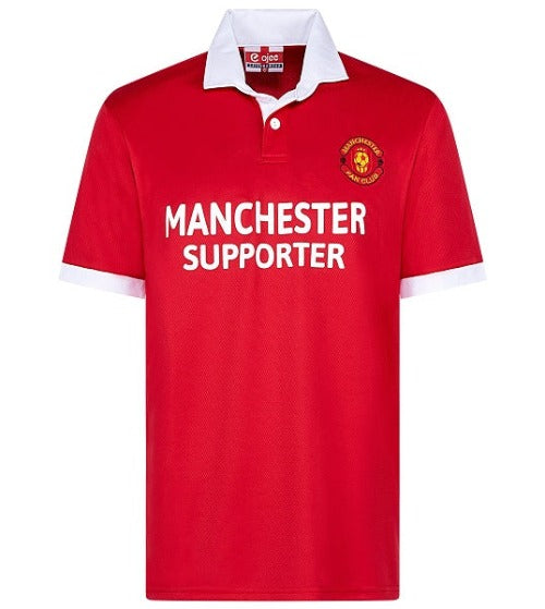 Men’s Manchester Fan Club Football Supporter Short Sleeve T-Shirt | Embroidered and Printed Logo | Size S to 3XL