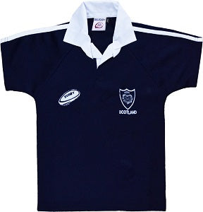 Kids Rugby Scotland Shirt Half Sleeve Jersey | Navy