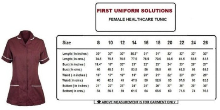 female_healthcare_tunic_size_chart