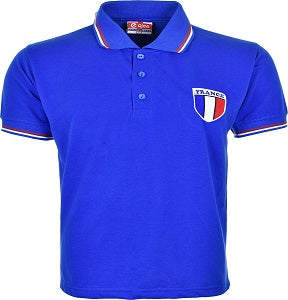 Kids France Football Jersey Championship Pique Polo T-Shirt
