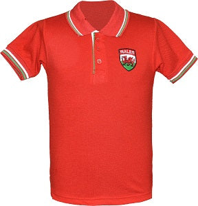 Kids Wales Football Shirt Championship Polo Jersey