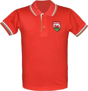 Kids Wales Football Championship Polo T-Shirt