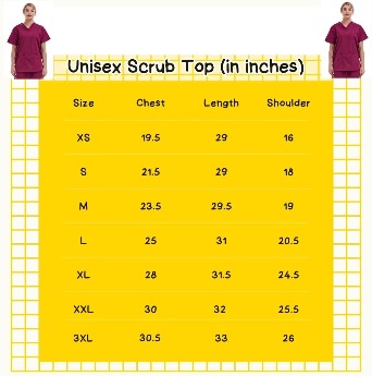 unisex_scrub_top_size_chart