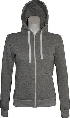 Women's Brown Fleece Hoodie with Long Sleeves