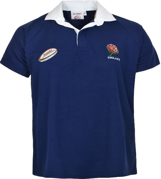 Men's England Rugby Shirts Half Sleeve Jersey |Navy|