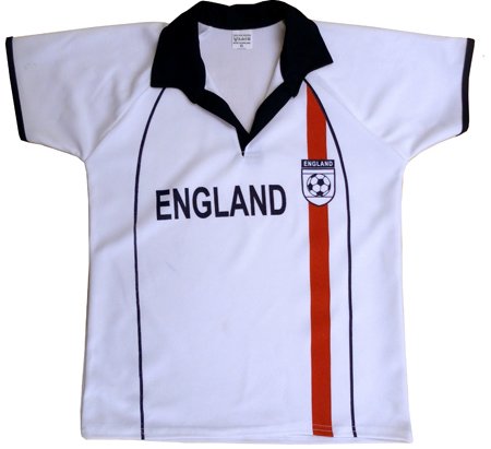 Kids England Rugby Shirt Half Sleeve Jersey| White/Red |