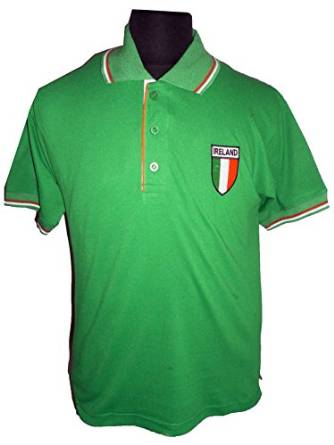 Men's Ireland Football Shirt Championship Pique Polo Jersey