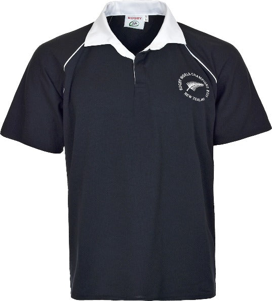 Men's New Zealand Rugby Shirt World Champions Half Sleeve Jersey