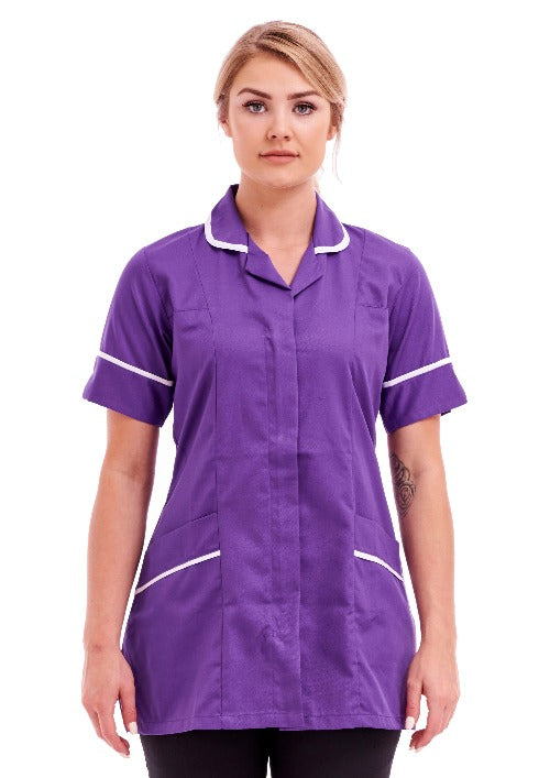 Women's Tunic Ideal for Nurses and Care Homes | Size 8 to 26 | Purple