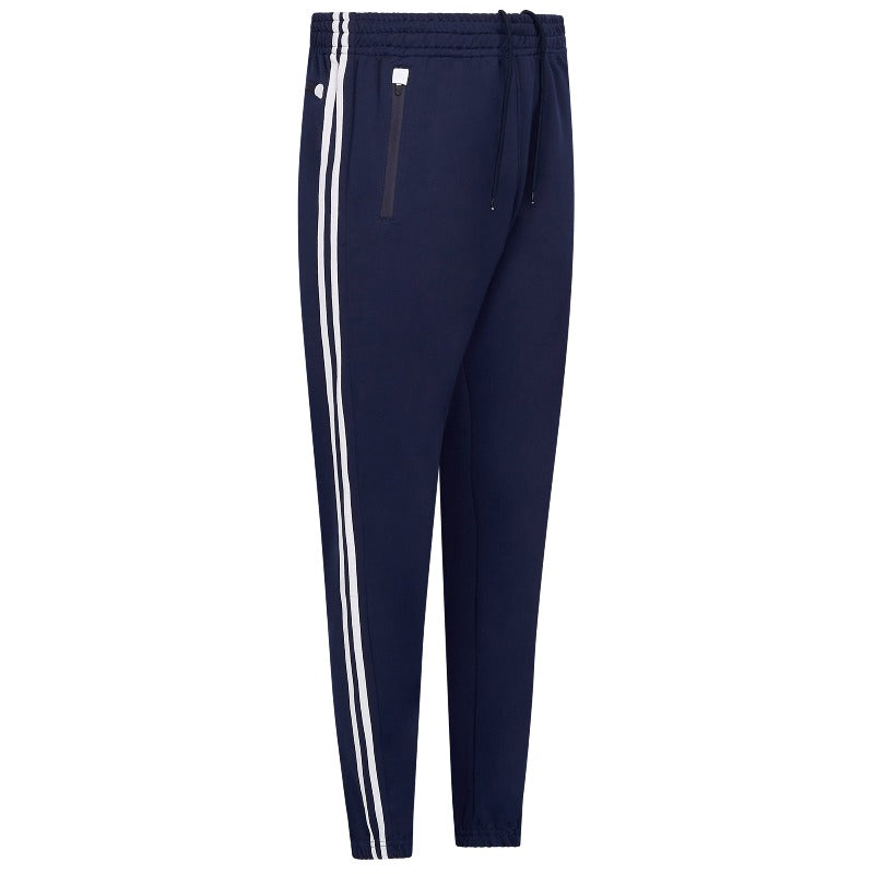 Mens Track Bottom Casual Elasticated Waist Zipper Pockets Size XS to XXL