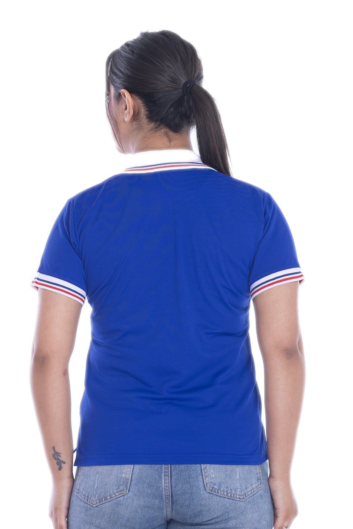 Women France Rugby World Cup 2025 T Shirt | Button Down Collar style Short Sleeve Size S to XXL( 8-10 to 24-26)
