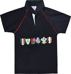 Kid's 6 Nation Half Sleeve T-Shirt | Black