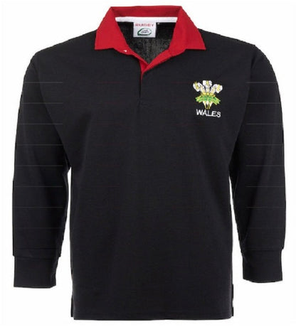 Men’s Wales Rugby Shirt Long Sleeve Sports Jersey