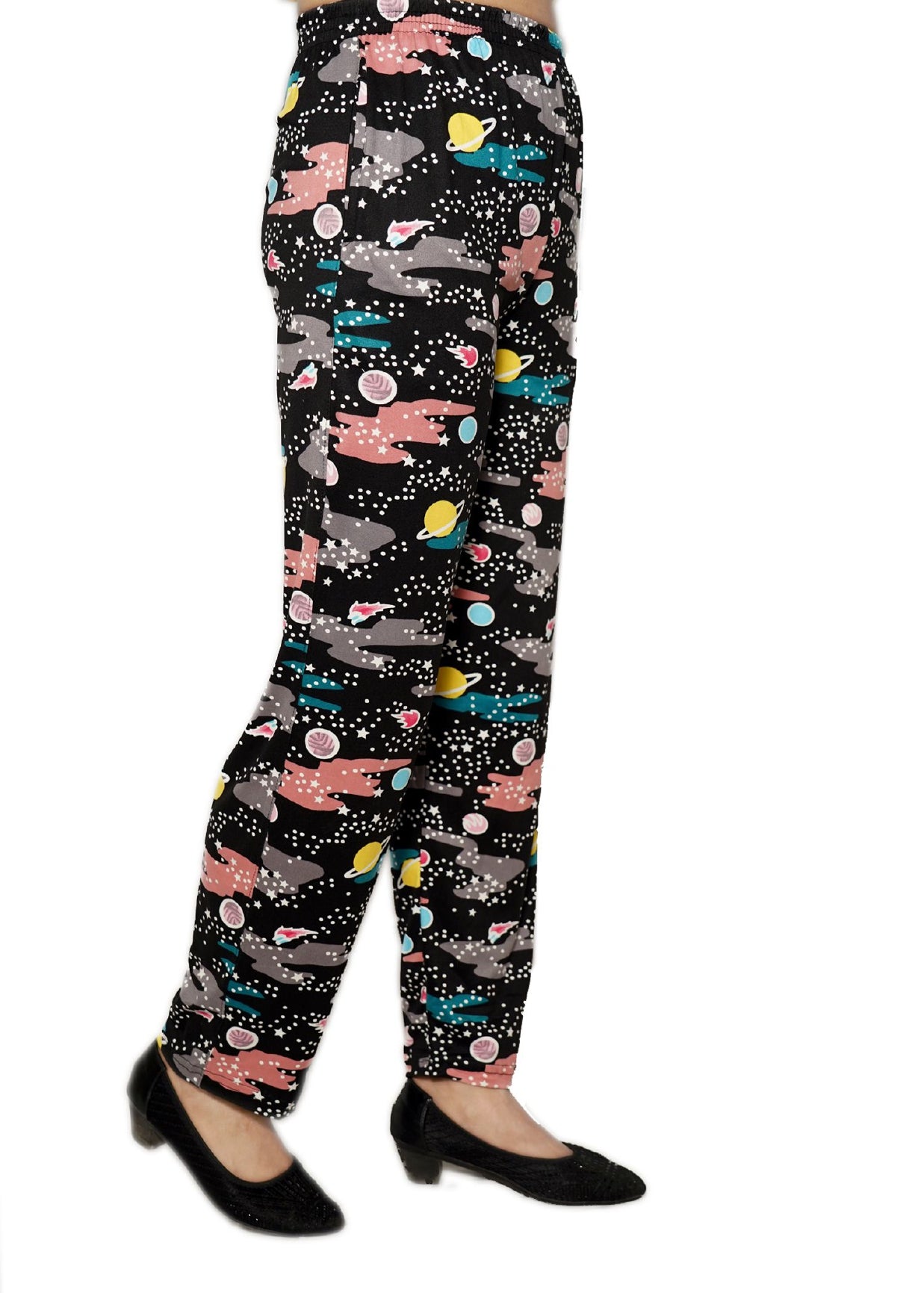 Ladies stylish printed Polyester soft touch Jogging Pyjama Bottoms Pants Multi color Size M to 4XL