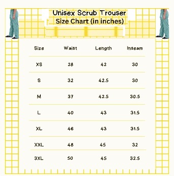 Unisex Medical Scrub Trouser | Hospital Blue