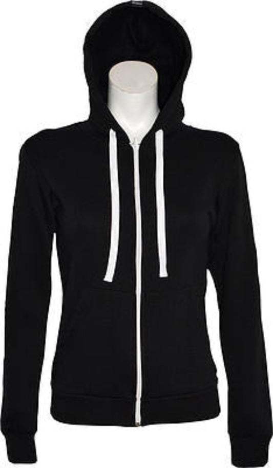Women's Black Fleece Hoodie with Long Sleeves