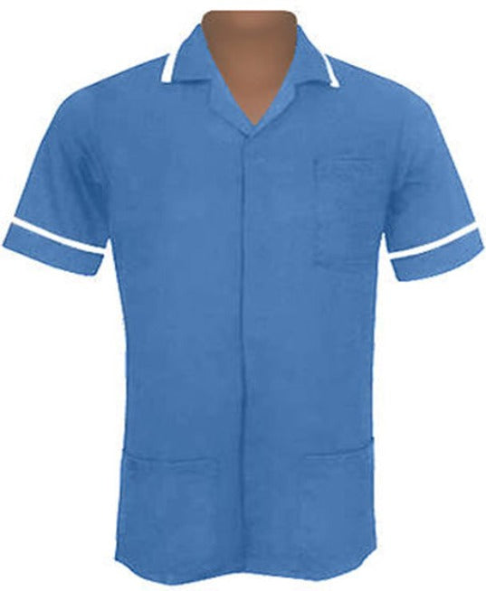 Male Healthcare Poly Cotton Tunic  Hospital/White Size S to XXL