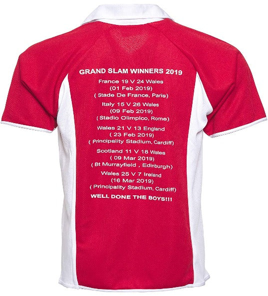 Men's Rugby Wales Grand Slam Winners 2019 Half Sleeve T-Shirt
