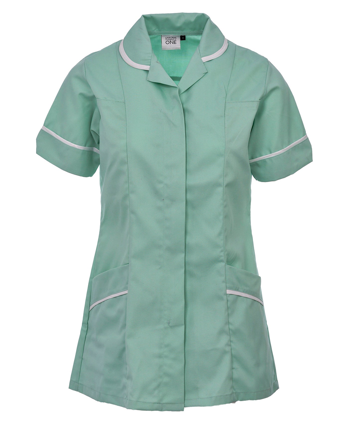 Women's Poly Cotton Tunic Ideal for Nurses and Care Homes | Size 8 to 26 | FNLT01 Mint Green