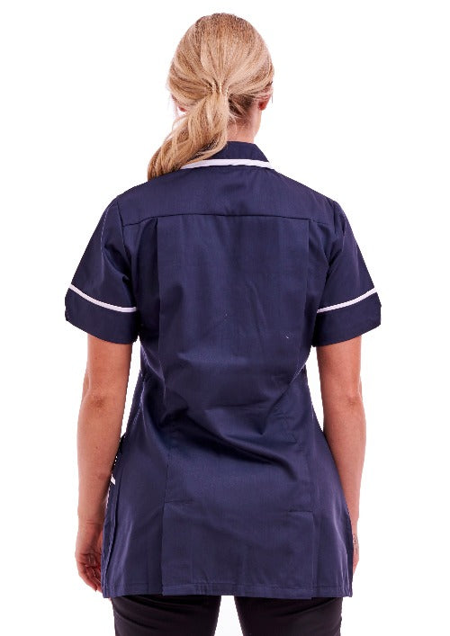 Women's Tunic Ideal for Nurses and Care Homes | Size 8 to 26 | FUL01 Navy Blue