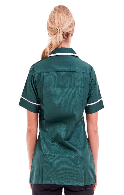 Women's Tunic Ideal for Nurses and Care Homes | Size 8 to 26 | FUL05 Bottle Green