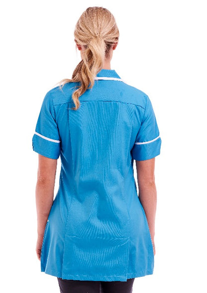 Women's Healthcare Poly Cotton Zipper Closure Tunic  Ideal for Nurses, Care Home and Private Health Care Workers | Size 8 to 26 |