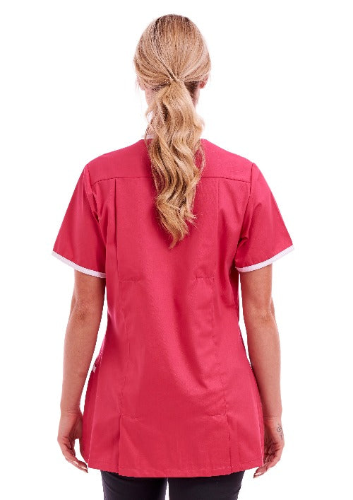 womens_poly_cotton_asymmetric_tunic_red