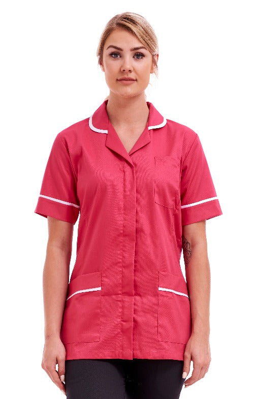 Women's Poly Cotton Tunic Ideal for Nurses and Care Homes | Size 8 to 26 | FUL05 Rosetta