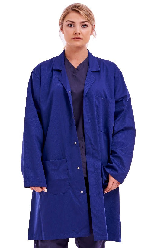Unisex Lab Doctors Coat Warehouse Hygiene DIY Coat Blue