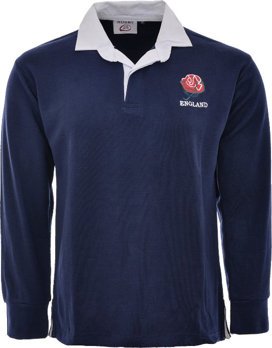 Men’s England Rugby Long Sleeve Sports Jersey | Embroidered Logo | Size S to 5XL | Multicolor