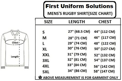 Men’s France Rugby Full Sleeve Sports Jersey | Embroidered Logo | Size S to 5XL | Blue