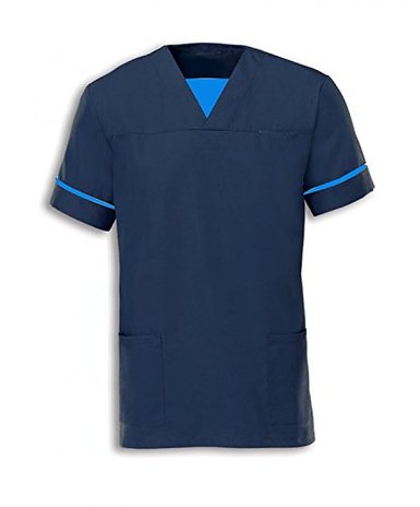 Unisex Smart Scrub Tunic Nurse Uniform | Size S to XXL | Navy Blue